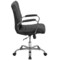 Emma and Oliver Mid-Back Vinyl Executive Swivel Office Chair with Chrome Base and Arms